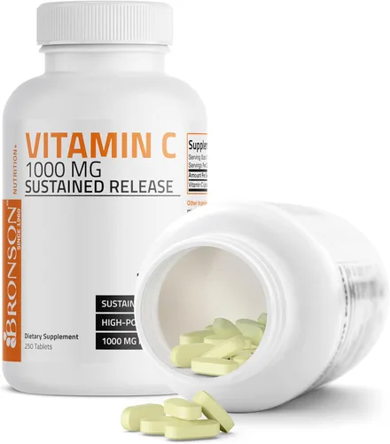 Vista 6 de Bronson Vitamina C 1000 mg de liberación sostenida de ácido ascórbico sin OMG, 250 tabletas