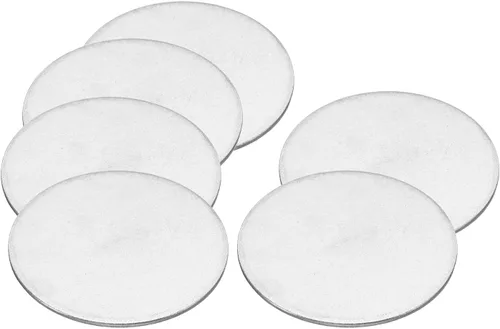 Vista 7 de PATIKIL Disco de acero de 1.260 in, 10 etiquetas redondas de metal para estampado en blanco, placa de disco circular circular de metal, placa