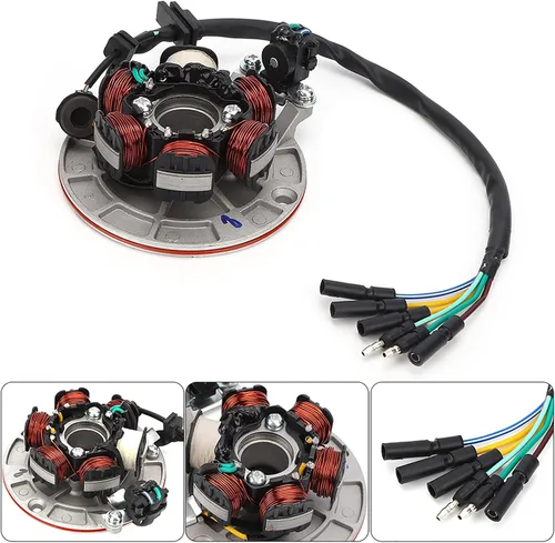 Vista 7 de Reemplazo de estator Magneto, placa de estator Magneto de repuesto de 5 bobinas, estator de encendido magnético, accesorio de motocicleta apto