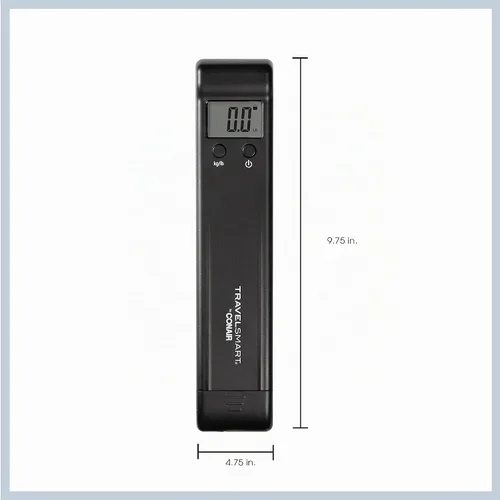 Vista 2 de Conair Travel Smart - Báscula digital para equipaje, escala de 80 libras con alerta de sobrepeso en color negro