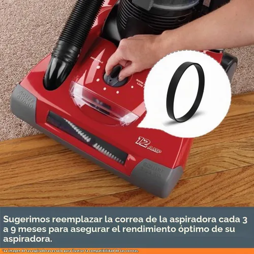 Vista 5 de JEDELEOS Correas de vacío para Dirt Devil Style 12 compatibles con aspiradora vertical Dirt Devil (Royal) Ultra Vision Turbo, piezas de repuesto