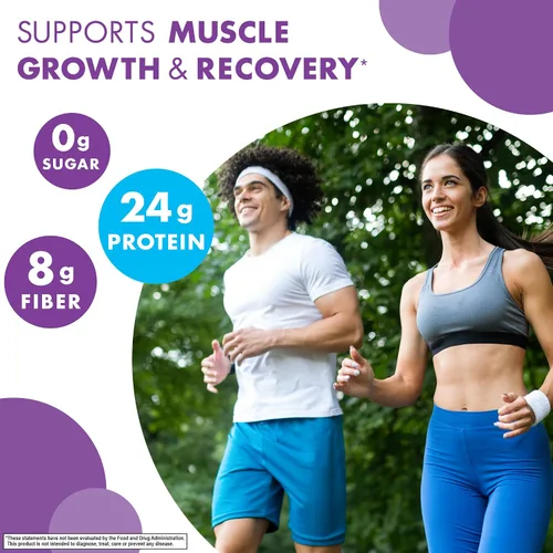 Vista 3 de BlueBonnet Nutrition - Proteína vegetal orgánica en polvo, 0.94 onzas de proteína vegetal, cero azúcar, 0.28 oz de fibra, USDA orgánico, sin OMG