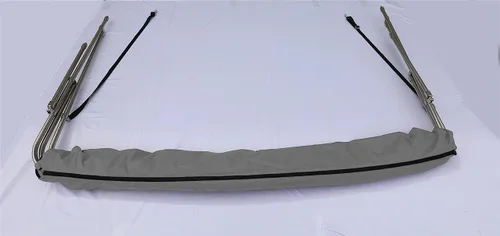 Vista 3 de SBU Light Grey Stainless Steel 3-Bow Bimini Top Compatible for Monterey 186 MONTURA I/O for Model Years 2014