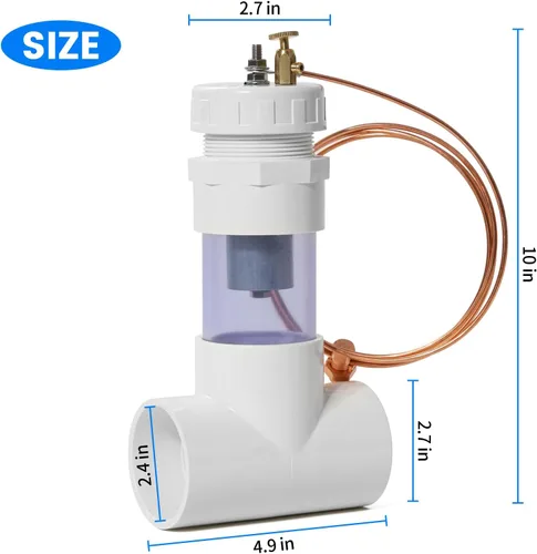 Vista 6 de briidea Nuevo Instale 2 '' ánodos de zinc en línea para piscinas de agua salada blanco