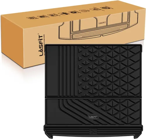 Vista 33 de LASFIT - Tapetes de suelo y maletero de auto, ajuste personalizado, de TPE, para todo tipo de clima, impermeable, juego completo, negros