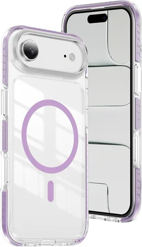 Vista 35 de LEMAXELERS Funda magnética transparente para iPhone 18 Pro Max, color negro