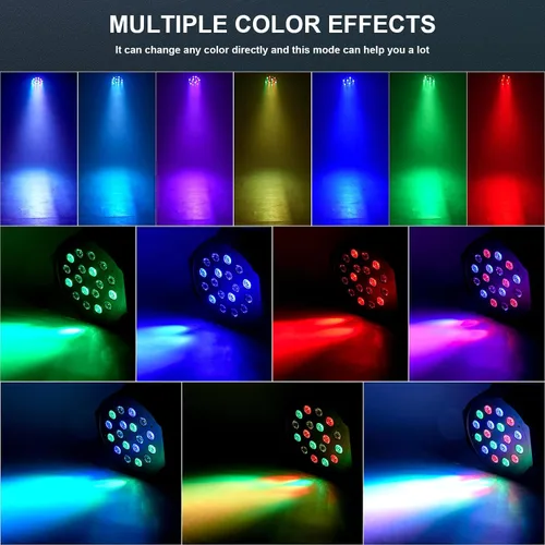 Vista 2 de U`King Luces LED Par de luces inalámbricas alimentadas por batería para eventos 18W RGB luz de iluminación de escenario recargable 20 horas por