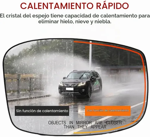 Vista 4 de Espejo lateral del pasajero de repuesto para Honda Odyssey 2018 2019, retrovisor lateral derecho exterior de cristal, con placa de respaldo