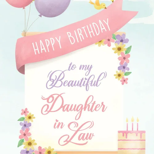 Vista 6 de Prime Greetings Tarjeta de feliz cumpleaños para nuera, hecha en Estados Unidos, ecológica, tarjeta gruesa con sobre de primera calidad de 5 x 7.75