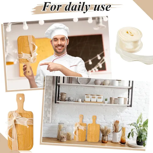 Vista 6 de Kigley 20 mini tablas de charcutería a granel pequeñas de 11 x 5.12 pulgadas, tabla de cortar de bambú con mango de madera en blanco para cortar