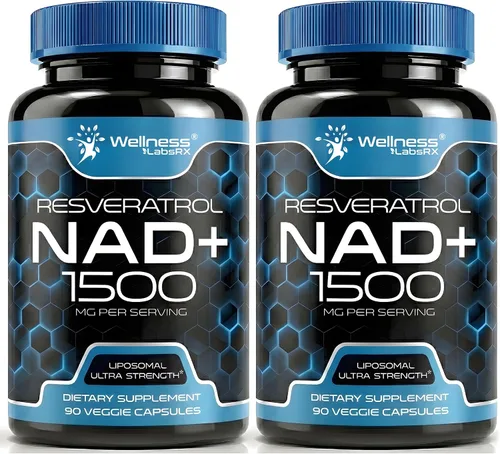 Vista 8 de Wellness LABSRX Suplemento liposomal NAD, 1500 mg - Suplemento de resveratrol NAD para mujeres y hombres, NAD+ apoya la salud celular, energía