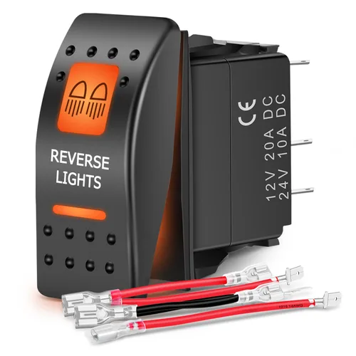 Vista 15 de Nilight - Interruptor basculante de luces de respaldo para UTV, encendido/apagado, interruptor de barra de luz LED de 5 pines SPST