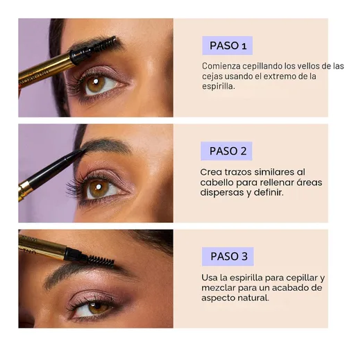 Vista 6 de Winky Lux Lápiz de Cejas Uni-Brow, de Doble Punta con Spoolie, Definidor de Cejas Resistente al Agua con Punta Ultra-Fina, Tono Universal para Cejas