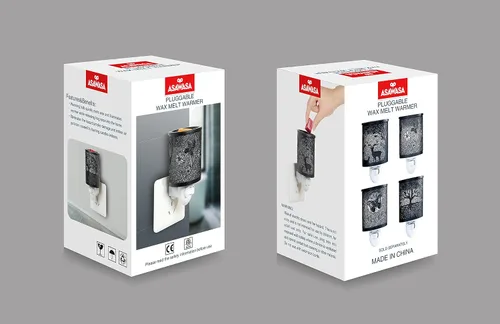 Vista 8 de ASAWASA - Calentador de cera enchufable de metal con revestimiento de silicona de 1 pieza, quemador de cera eléctrico, calentador de fragancias