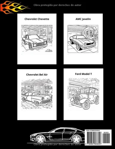 Vista 2 de Libro para colorear coches para niños - Autos, automóviles, carros (Spanish Edition)