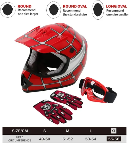 Vista 100 de SLMOTO - Casco DOT para niños y jóvenes, casco de motocross para todoterreno y calle, casco de motocicleta, casco de bicicleta de tierra, motocross