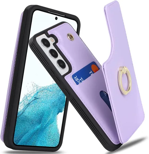 Vista 13 de Lipvina Funda para Samsung Galaxy A03s con tarjetero, Galaxy A03s Funda tipo cartera para mujer, tarjetero de crédito, soporte de anillo, fundas