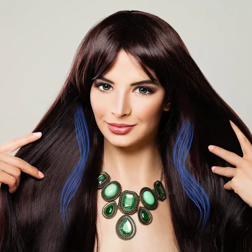 Vista 5 de KALLORY 12 extensiones de peluca, accesorios para el cabello, pelucas para mujer, joyas para el cabello, extensiones de cabello con clip