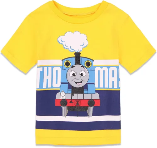 Vista 2 de Thomas & Friends Conjunto de camiseta y pantalones cortos con estampado de Tank Engine para niños pequeños a grandes