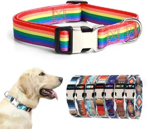 Vista 10 de Collar suave y duradero para perro con hebilla metálica, collares ajustables de liberación rápida para cachorros, para perros pequeños, medianos
