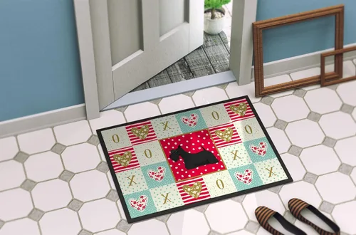 Vista 4 de Caroline's Treasures CK5950JMAT - Felpudo Scottish Terrier Love de 24 x 36 pulgadas, para interiores y exteriores, para entrada, antideslizante