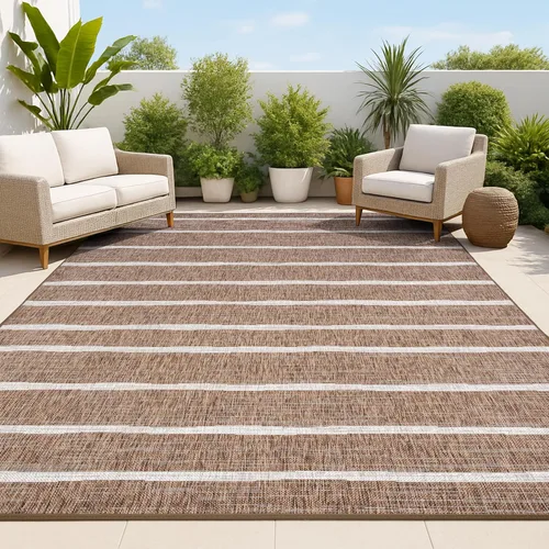 Vista 24 de JONATHAN Y SMB125D-210 - Alfombra de pasillo para interiores/exteriores, diseño bereber a rayas, fácil de limpiar, de alto tráfico, apta
