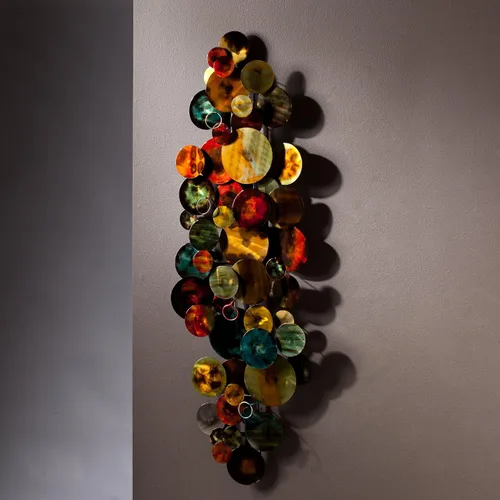Vista 7 de SEI Furniture Longavi - Escultura de pared de metal, multicolor