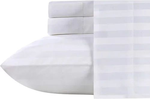 Vista 33 de Juego de sábanas premium de 4 piezas - Sábanas de cama de algodón tamaño individual - 100% algodón - 300 número de hilos - Sábana bajera ajustable