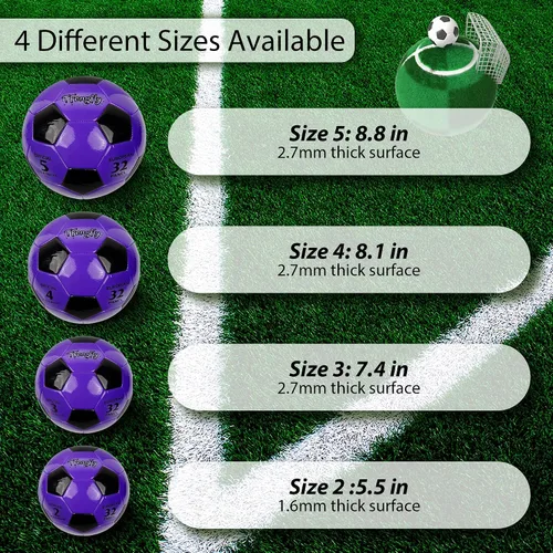 Vista 3 de Size 2, 5 Soccer Ball with Pump Needle-Training Recreation Soccer Ball Size 2, 5 Thicker PU Tight Weaved Mini Soccer Ball for Teen Boy Girl