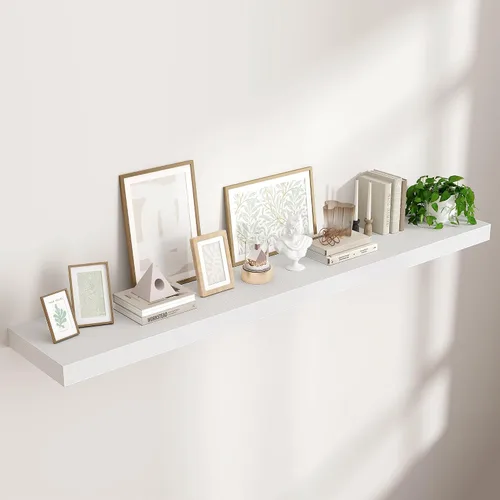 Vista 18 de Estantes flotantes cuadrados para pared de 8 pulgadas de ancho x 8 pulgadas de profundidad x 1.2 pulgadas de alto, pequeños estantes de pared