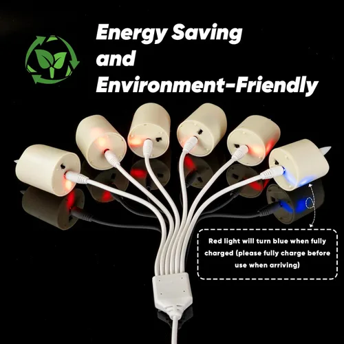 Vista 2 de Homemory - Velas recargables sin llama, Velas votivas LED con temporizador de 2/4/6/8H, 6 piezas, velas de té operadas por batería con temporizador