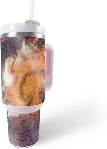 Vista 35 de MightySkins - Vaso con purpurina brillante compatible con Stanley The Quencher H2.0 FlowState de 40 onzas, morado sólido, acabado protector