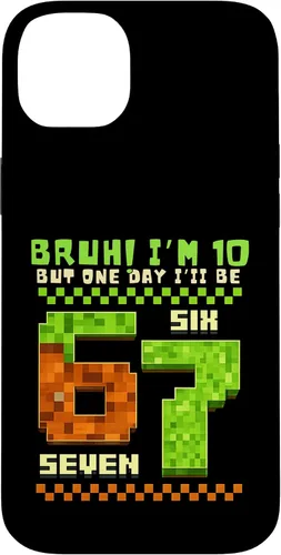 Vista 15 de Bruh I'm 10 But One-Day I'll Be 67 Retro 10th Birthday Kids Case for iPhone 17