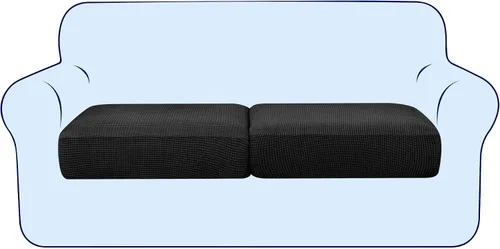 Vista 45 de subrtex Funda de Cojín Elástica Suave para Asiento de Sofá Funda Deslizable de Spandex para Silla y Sofá Adecuada para 1-2-3 Plazas Reemplazo