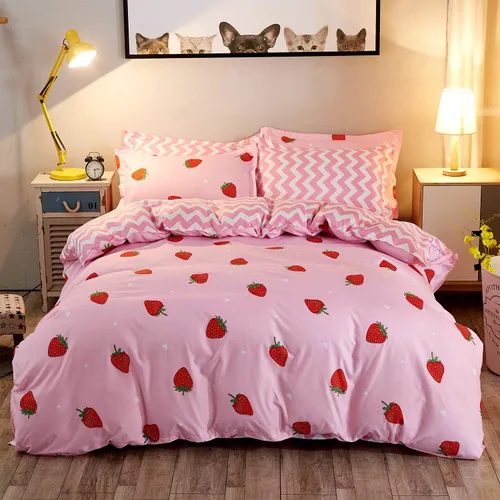 Vista 3 de LAMEJOR - Juego con funda de edredón y fundas de almohada, 3 piezas (1 funda de edredón y 2 fundas de almohada)