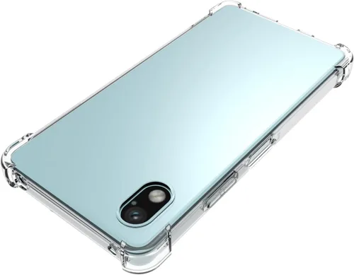 Vista 4 de USTIYA Caso para Sony Xperia Ace III 3 Clear TPU cuatro esquinas cubierta protectora transparente suave funda