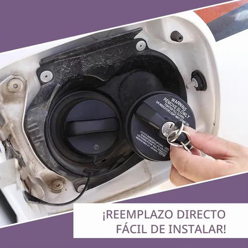 Vista 6 de Shakas 1 pieza de tapa de tanque de combustible para automóvil, tapa de tanque de combustible de plástico ABS con bloqueo y dos llaves, número