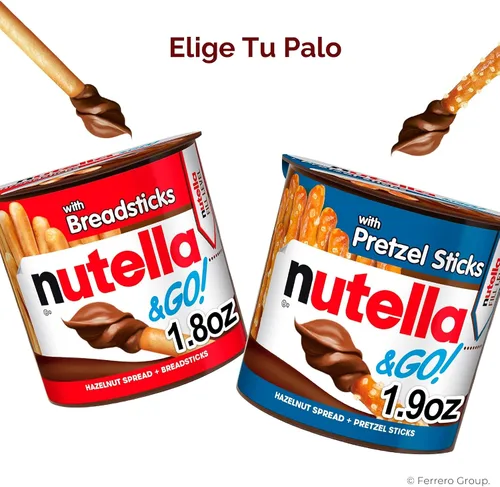 Vista 7 de Nutella & Go Avellana para untar y palitos de pan, 1.8 onzas