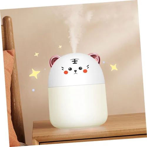 Vista 3 de Toyvian Mini humidificador de tigre de dibujos animados USB portátil de oficina con luz nocturna compacta silenciosa ultrasónica humectante de aire