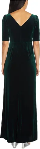 Vista 2 de Adrianna Papell Vestido de terciopelo cubierto para mujer