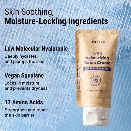 Vista 4 de Crema facial Derma Ultra Hidratante – Hidratante Facial Profundo – EWG, Vegano Certificado Sin Aceite Coreano Cuidado de la Piel 1.69 fl oz