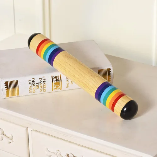Vista 6 de Instrumento musical de madera del palillo de la lluvia del fabricante de la lluvia de 13,8 pulgadas, vibrador del tubo de la lluvia de la lluvia