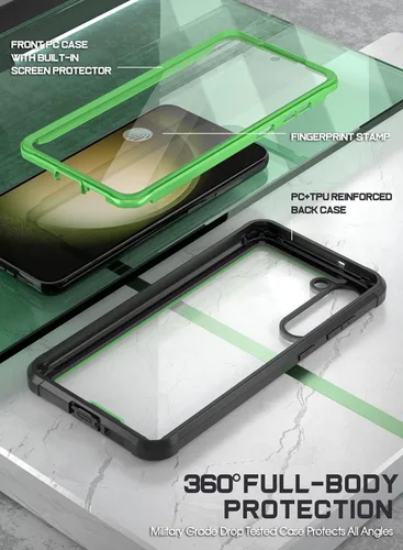 Vista 2 de Poetic Guardian - Funda para S23 5G de 6.2 pulgadas (2023) [prueba de caídas de grado militar de 20 pies], protector de pantalla integrado que