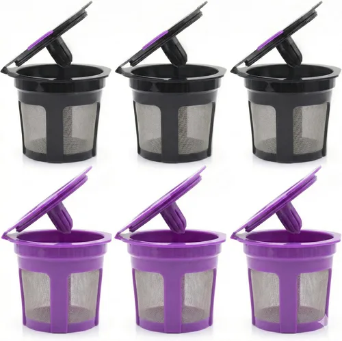 Vista 8 de Paquete de 4 tazas K reutilizables para cafeteras Keurig 2.0 y 1.0, cápsulas de café recargables universales compatibles con Keurig K-Mini, Duo