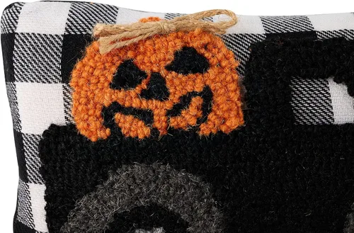 Vista 6 de Mud Pie Mini almohada de gancho de Halloween, 1 unidad (paquete de 1), camión