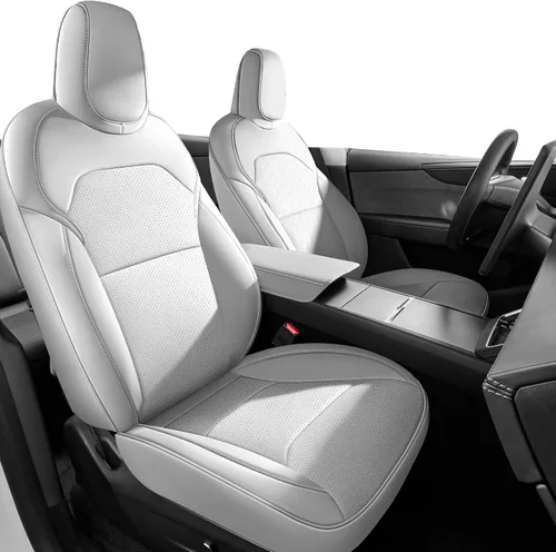 Vista 30 de Funda de asiento para modelo 3 2017 2018 2019 2020 2021 2022 2023, funda de asiento personalizada para Tesla Model 3, compatible con bolsa de aire