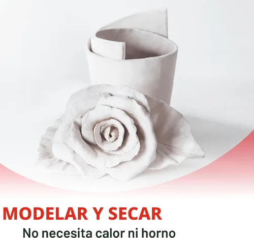 Vista 3 de Arcilla modeladora de endurecimiento al aire DAS, bloque de 1 kg, color blanco (387500)