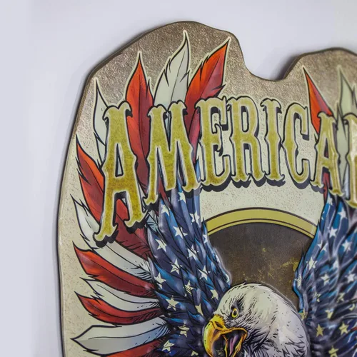 Vista 4 de American Art Decor Letrero de metal en relieve para pared, decoración de habitación para bar, cueva de hombre, garaje, sala de juegos y más