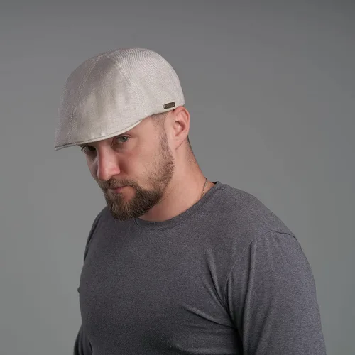 Vista 5 de Sterkowski Rusty Cap Gorra de pico de pato 100% lino para hombres y mujeres Gorra ligera transpirable de 6 paneles sin forro