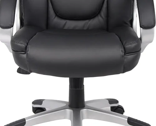 Vista 8 de Boss Office Products Silla LeatherPlus con respaldo alto, no requiere herramientas, color negro